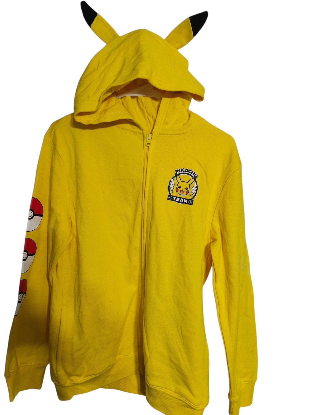 Kohl's Yellow Pikachu Zip Hoodie with Poké Ball Sleeve